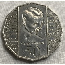 AUSTRALIA 1995 . FIFTY 50 CENTS COINS . WEARY DUNLOP